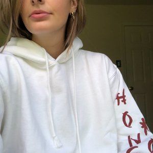 Dragon Graphic Hoodie - Red & White Hong Kong